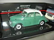 MORRIS MINOR CABRIOLET GREEN 1:18 MINICHAMPS OPENING HOOD, DOORS & TRUNK, HQ
