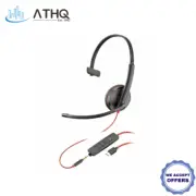 HP Poly Blackwire C3215 Monaural Headset + Carry Case TAA Noise Cancel 8M3X9A6