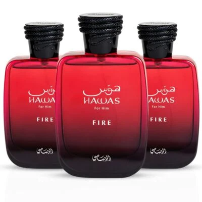 Hawas Fire For Him Eau De Parfum Spray 100ML (3.4 OZ) By Rasasi | Ignite Your In