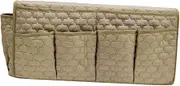 Couch Sofa Armrest Organizer Storage Bag Stylish Lightweight Pouch Arm Chair Bedside Caddy for Sundries Living Room Office, Khaki