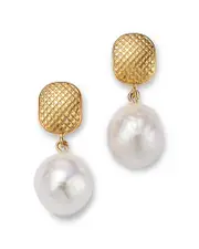 Bloomingdale's Fine Collection Cultured Freshwater Baroque Pearl Drop Earrings in 14K Yellow Gold