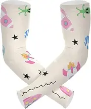 [GuoChe] Arm Sleeves Arm Covers Cooling Ice Silk Sleeves For Outdoor Sports Spaceship