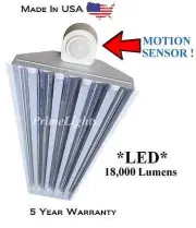 4 Lamp T8 LED High Bay 72Watt - Warehouse, Shop, MOTION SENSOR Light NEW