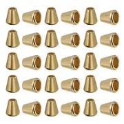 Bell Stopper Conical Cord Ends 30Pcs Cord for DIY Clothes Light Gold Tone