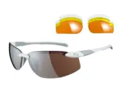 Sunwise Pacific White Cycling Sunglasses includes 3 Interchangeable Lenses