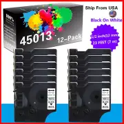 12PK Black on White D1 45013 Label Tape for DYMO LabelManager 210D 220P 260P 160