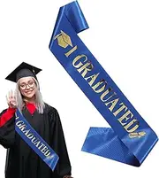 [Generic] Graduation Sash, I Graduated Sash Shoulder Ribbon, Sublimation Scarf School Activities Shawl Costume For Graduates Women Men