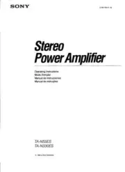 Sony TA-N55ES Amplifier / Receiver Owners Instruction Manual
