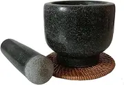 Mortar and Pestle Set – Bowls - Stone Grinder - Bowl – Pestle and Mortar for Kitchen Spices – Polished Granite