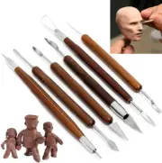 Veonly 6Pcs/Set Clay Sculpting Wax Carving Pottery Ceramic Tools Polymer Mode...
