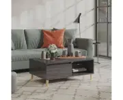 Coffee Table High Gloss Grey 90x60x35 cm Chipboard