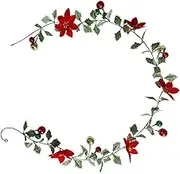 HOOTNEE Christmas Canes Garden Decoration Artificial Rattan for Festival Green Leaf Garland Decorative Rattans for Outside Artificial Hanging Rattan Fake Hanging Garland Rattan with Leaves