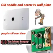 Wall Plate PAL saddle and screw Socket Outlet for TV Antenna Aerial Coax Cable