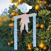 2Pcs Hanging Reflective Bird Repeller Scarecrow Bird Deterrent