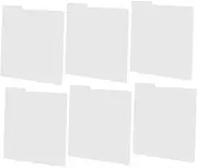 HOMSFOU 6pcs Record Divider Book Shelf Dividers Record Organizer Pp White
