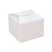 10Pcs Gift Box Freestanding Easy to Carry Paper All Match Fantasy Gift Container for Bakery White L