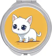 RTSEBVN Travel Makeup Mirror Portable Pocket Mirror Foldable Illustration Style Printing Compact Mirror for Women Gifts