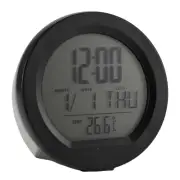 Car Solar Clock with Backlight LCD Digital Display Car Interior1581