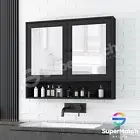 Bathroom Mirror Wall Cabinet Storage Shelf Cupboard Medicine Shaving Organiser