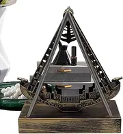 Pirate Ship Model, Swinging Desk Ornament Toy, Decorative Perpetual Motion Toy, Electronic Swinging Pirate Ship, Desk Model Toy for Kids, Pirate Ship Desk Ornament, Perpetual Motion Ship Toy