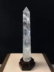 1.91LB Top Natural Clear Quartz Tower Obelisk Cystals Reiki Wand Point Gems