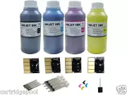 4x250ml pigment ink for HP 932XL 933XL OfficeJet 6100 6600 6700 7610 7110 +chips