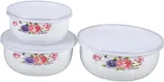 JECOMPRIS Retro Mixing Bowls Lids 300ml 500ml 750ml Versatile Kitchen Bowls for Salad Rice Soup Storage Containers for Home Outdoor