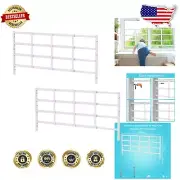Fixed Window Guard for Kids 19"x54" - Prevents Falls, Easy Install - 2 Pack