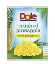Dole Crushed Pineapple In 100% Pineapple Juice 20 Oz (Lot Of 8)