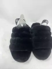 UGG Womens fluff yeah slide Black size 7 #1095119 Blk (gr704)