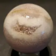 Pink Amethyst Geode Crystal Sphere Ball Orb 57.7mm, 252g