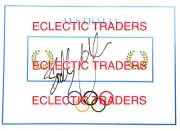 Bradley McGee SIGNED Olympics cycling card. GOLD MEDAL! Bike Track. France Giro