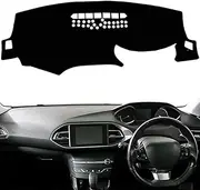 Car Centre Console Dashboard Cover Mat,for Peugeot 308 308SW 308GTI T9 2014 2015 2016-2020,Dashboard Cover,Dash Cover Mat,Black Dash Mat Dashboard Cover