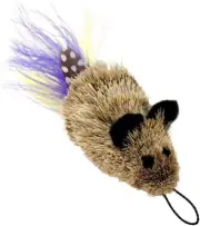 GO CAT FEATHER MOUSE KITTEN SMALL PET TOYS COUNT OF 1