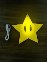 Nintendo Super Mario Bros Star Light Lamp Decor Nightlight
