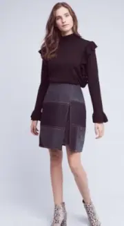 NWT Anthropologie Patchwork Denim Skirt By Lili’s Closet Large NEW