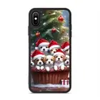 For iPhone 11 12 13 14 XS 15 Pro Max Shockproof Case Christmas Puppies