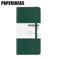在飛比找博客來優惠-PAPERIDEAS 48K頁碼硬面绑帶筆記本 横線-聖誕綠