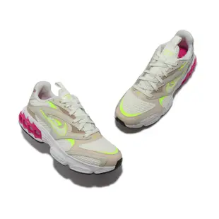 Nike 休閒鞋 Zoom Air Fire 運動 女鞋 氣墊 避震 厚底 增高 白 黃 CW3876-106