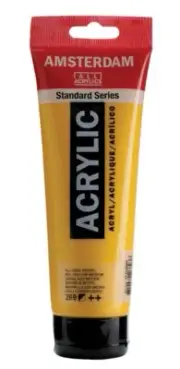 Amsterdam All Acrylics Standard Series Acrylic Paint, AZO Yellow Medium, 0.7 Oz