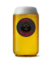 Halloween (Black Jack) 16oz Pint Beer Can Glass Pub Barware Seltzer Cocktail