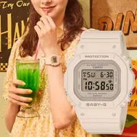 在飛比找momo購物網優惠-【CASIO 卡西歐】學生錶Baby-G 奶茶色 纖薄輕巧電
