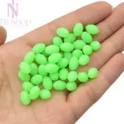 375Pcs Luminous Glow Fishing Beads Round Fishing Lures Green Sea Tackle Tools AU