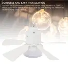 HG (White)Ceiling Fan With Light 3 Colors Dimmable Quiet LED Ceiling Fan Lamp