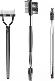 3 Pieces Set Eyebrow Brush Eyelash Separator Brow Comb & Lash Spoolie Professional Eye Makeup Tools, Black