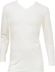 WACOAL MEN(ワコールメン) WL6103 Men's Warm Inner V-Neck 3/4 Sleeves, 100% Cotton, Heat Retention, Provides Continuous Softness, Static Cling and Pilling, Extended Back Hem Design