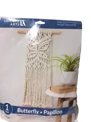 Leisure Arts Macrame Wall Art Project Kit “Butterfly . Papillon”