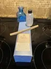 Casa di Francesca Home Diffuser, Beautiful Sq. Blue Bottle, Ess. Oil & 7 Reeds