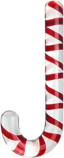 Glass Christmas Cane Christmas Candy Cane, Crystal Glass Candy Cane, Suitable for Christmas Tree Decoration DIY Candy Cane (Candy Cane, 17.5cm)