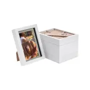 Nicola Spring 5 Piece 5 x 7" 3D Shadow Box Photo Frame Set - Craft Display Picture Frame with 4 x 6" Mount - White
